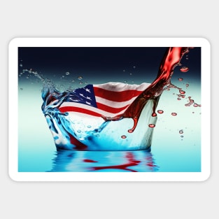 National Nations Flags - American Flag - Stars And Stripes Sticker